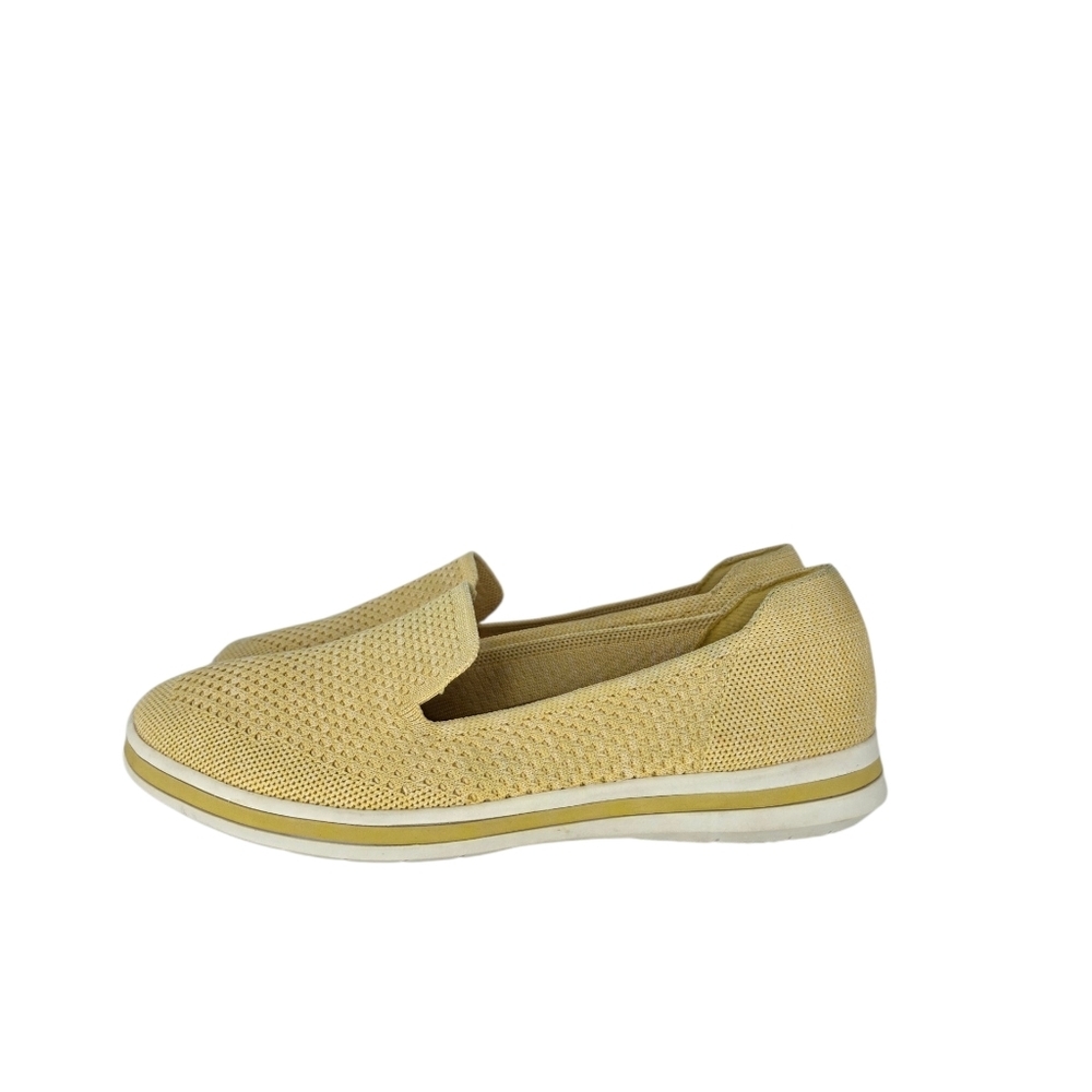 EARTH ORIGINS Womens Lemon Yellow Berit Knit Slip On Loafer Comfor Flats Size 10